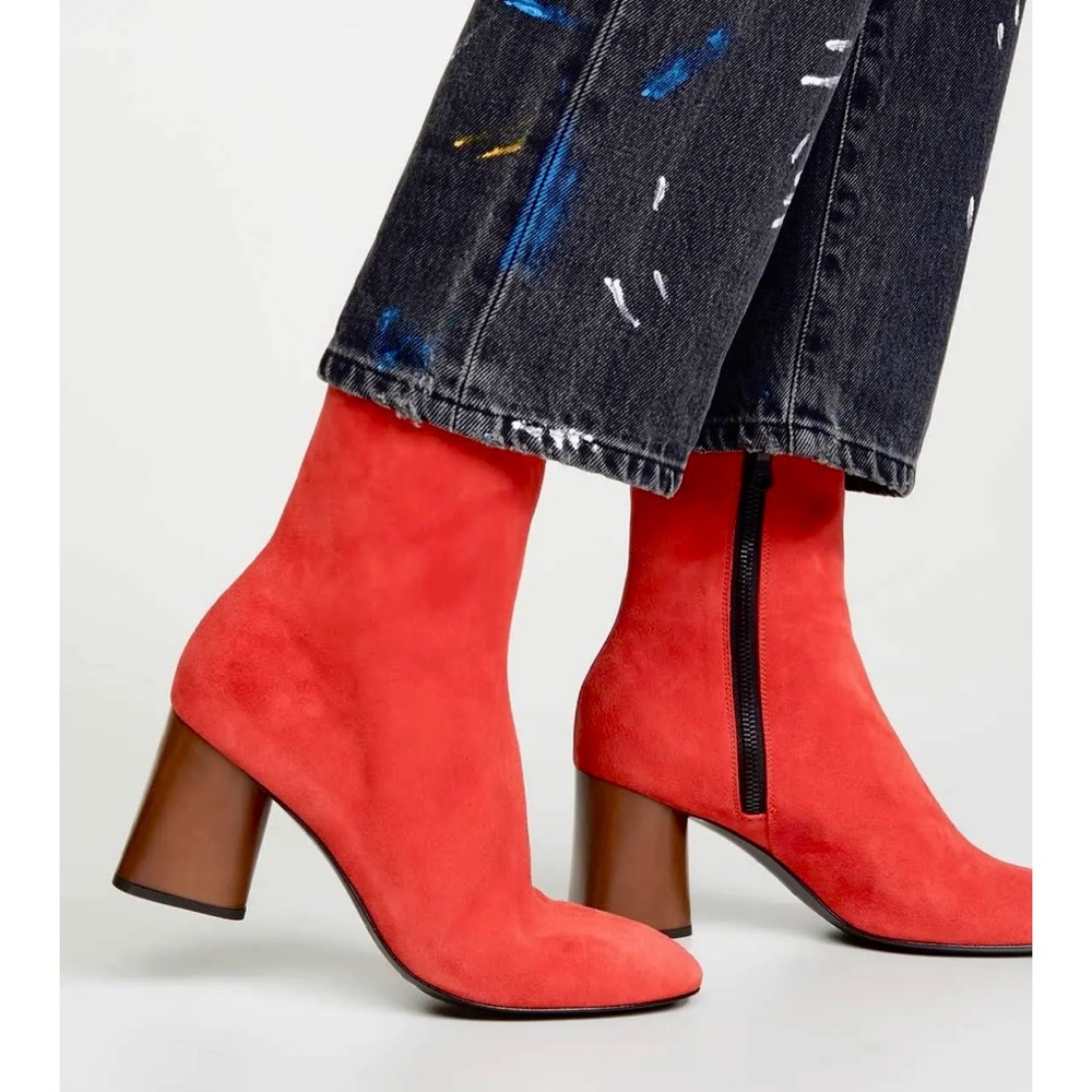(Size 6) Red Velvet Booties, by Rag & Bone